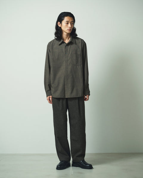 LIGHT WOOL MIX TRIPLE STITCH SHIRTS