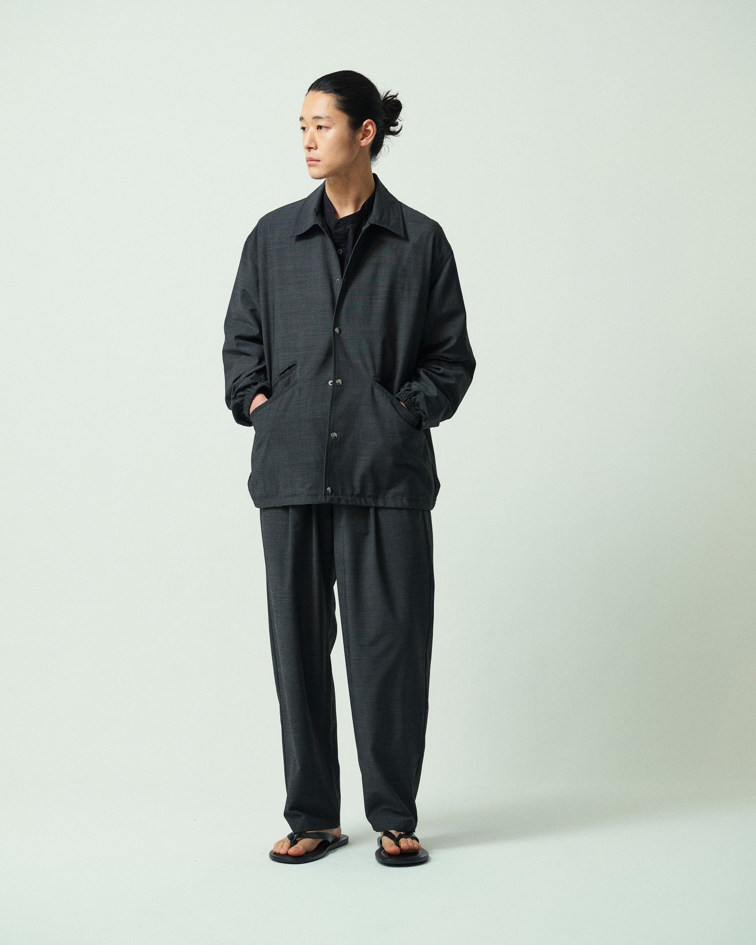 ジャケット・アウター RHYTHR SUMMER WOOL MIX COACH JACKET L SUMMER WOOL MIX COACH JACKET – RHYTHR
