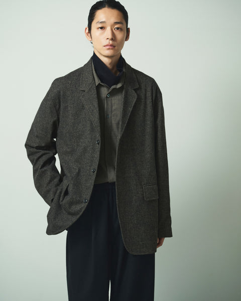 LIGHT WOOL MIX TRIPLE STITCH SHIRTS