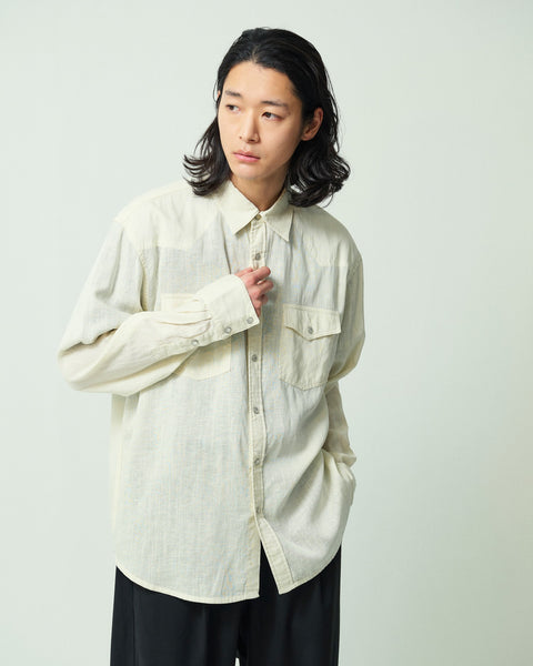 LINEN BLEND WESTERN SHIRT