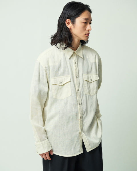 LINEN BLEND WESTERN SHIRT