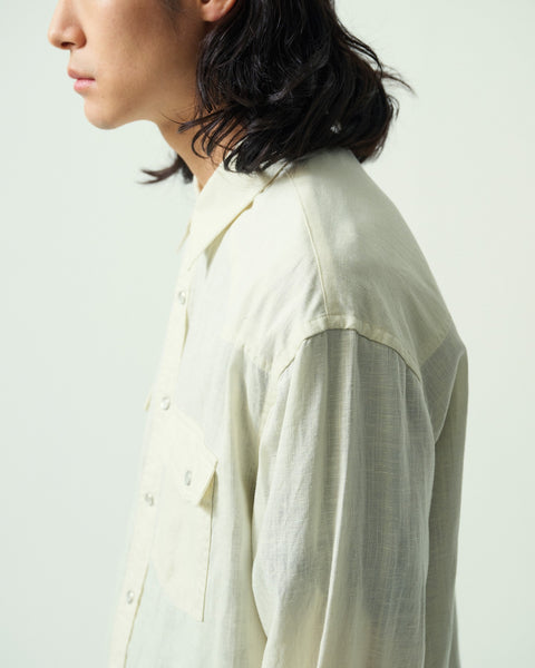 LINEN BLEND WESTERN SHIRT