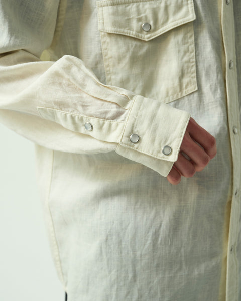 LINEN BLEND WESTERN SHIRT