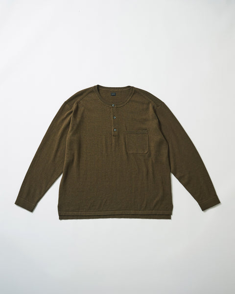 12G C/W HENRY NECK  KNIT