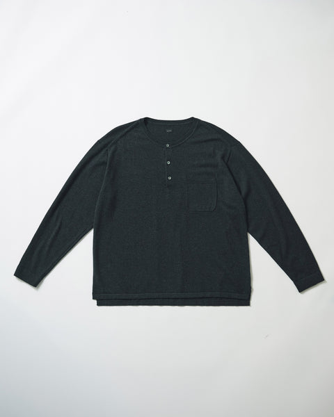 12G C/W HENRY NECK  KNIT
