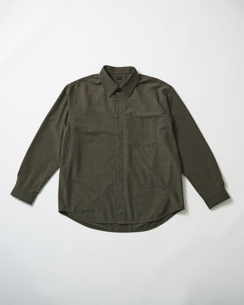 LIGHT WOOL MIX TRIPLE STITCH SHIRTS