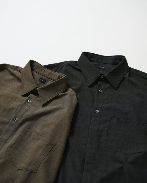 LIGHT WOOL MIX TRIPLE STITCH SHIRTS