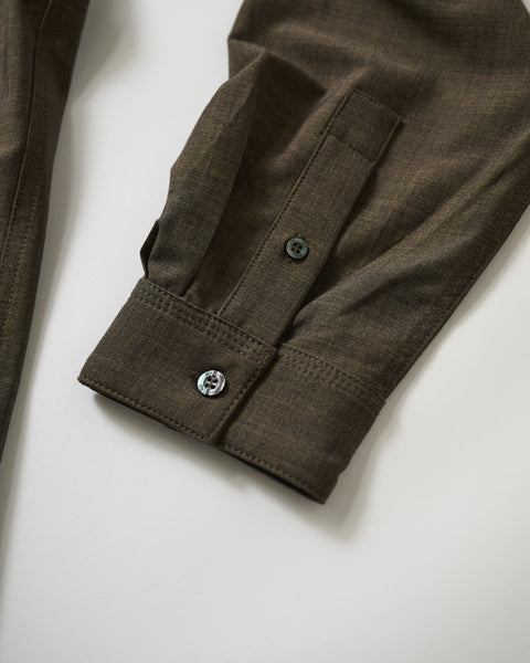 LIGHT WOOL MIX TRIPLE STITCH SHIRTS