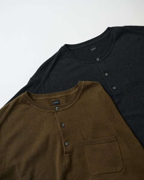 12G C/W HENRY NECK  KNIT