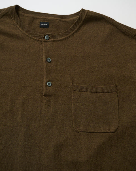 12G C/W HENRY NECK  KNIT