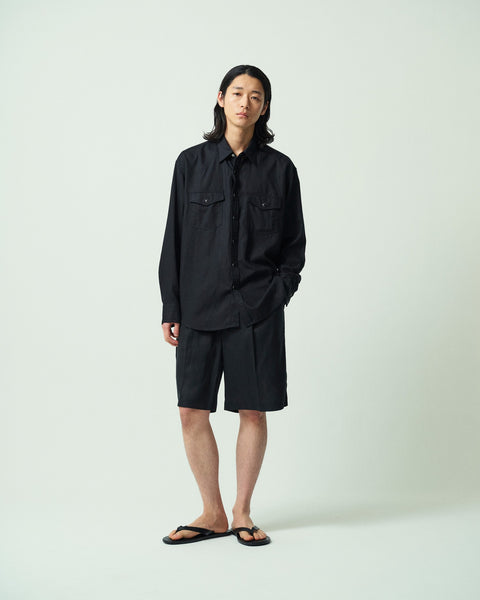 LINEN BLEND WESTERN SHIRT