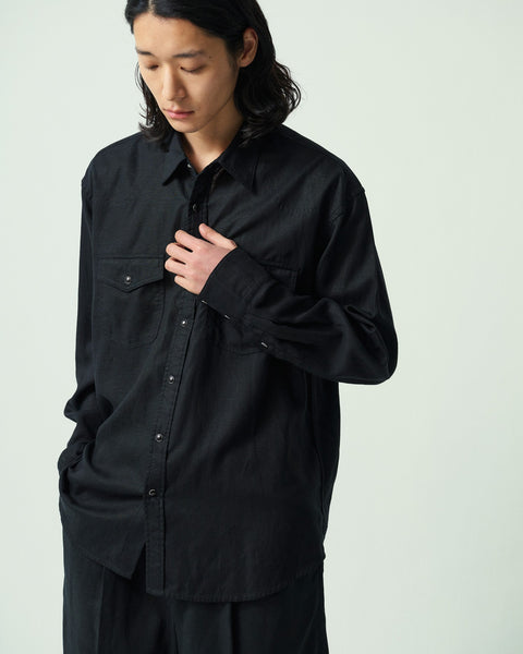 LINEN BLEND WESTERN SHIRT