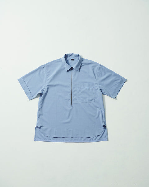 STRETCH POPLIN HALF ZIP SHIRTS