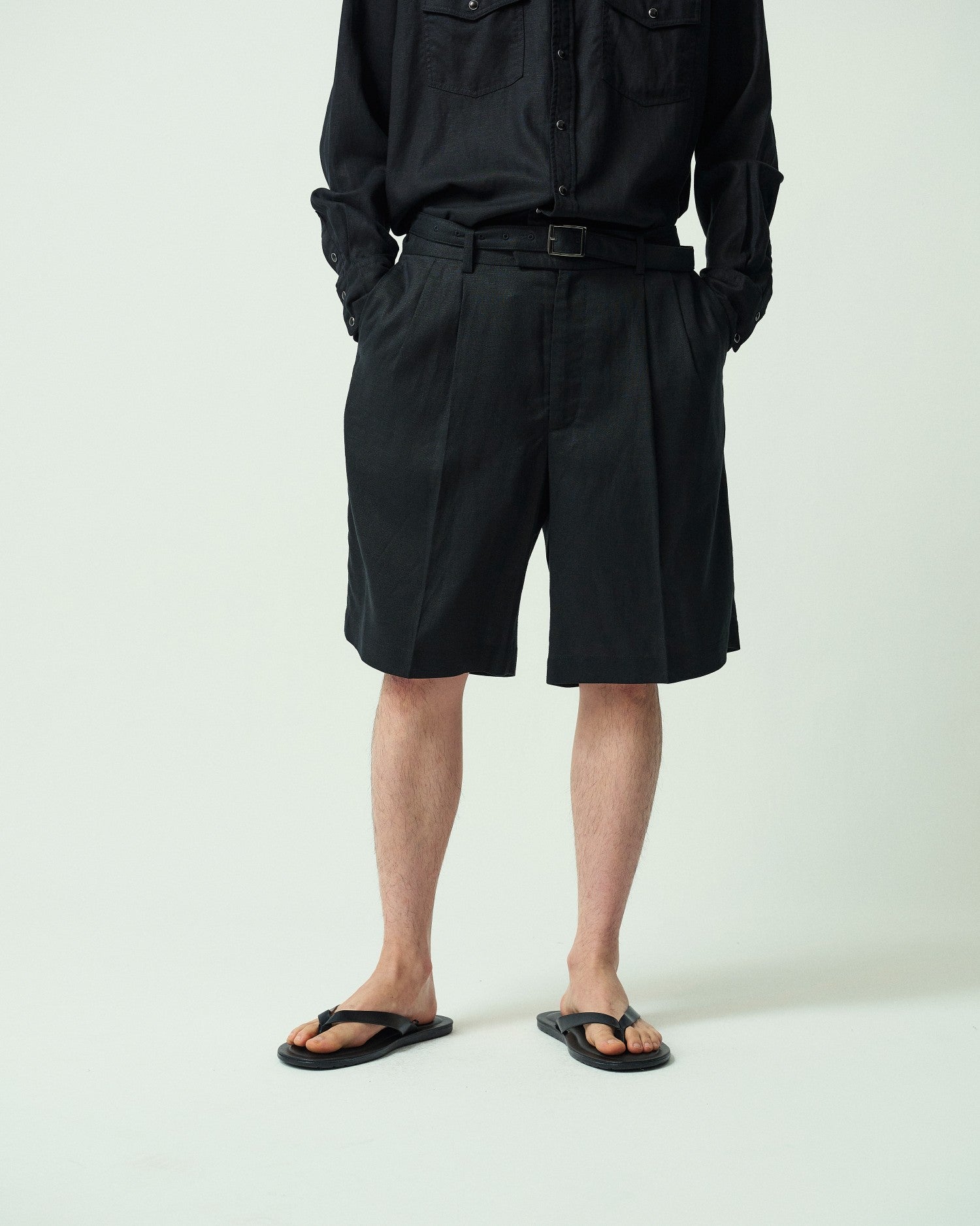 butcherproducts 2TUCK SHORTS ブッチャープロダクツ LINEN BLEND 2TUCK SHORTS – RHYTHR