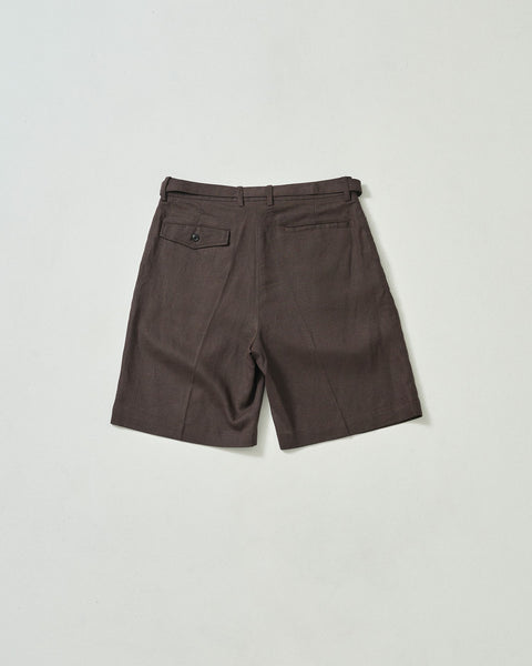 LINEN BLEND 2TUCK SHORTS