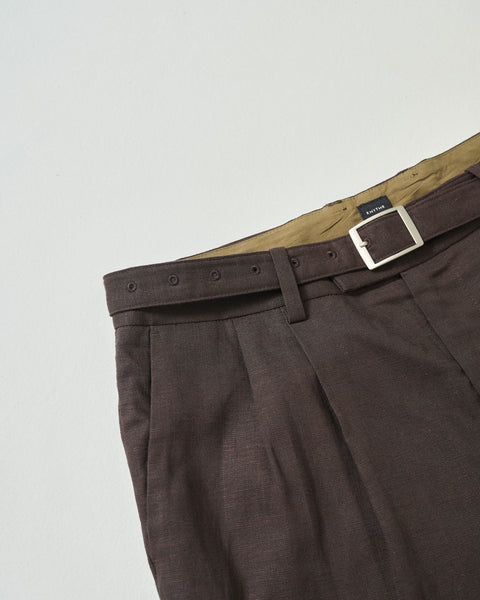 LINEN BLEND 2TUCK SHORTS