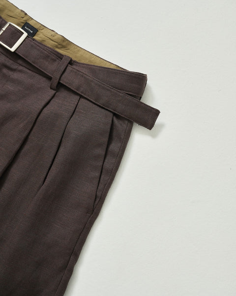 LINEN BLEND 2TUCK SHORTS