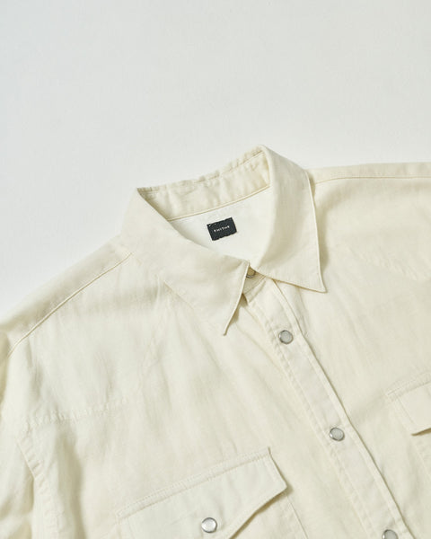 LINEN BLEND WESTERN SHIRT