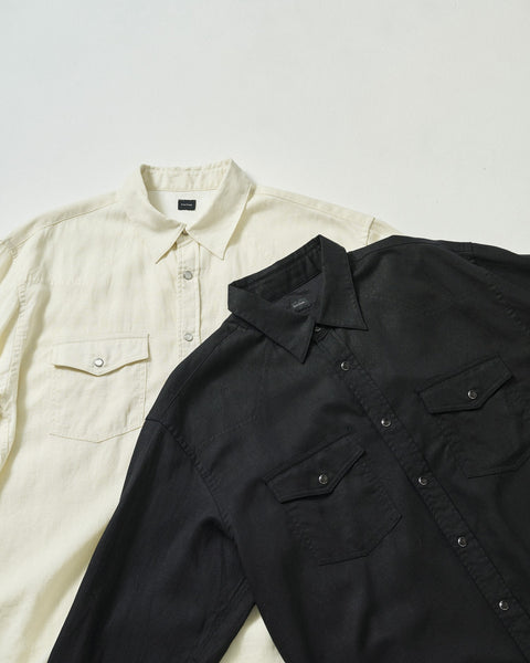 LINEN BLEND WESTERN SHIRT