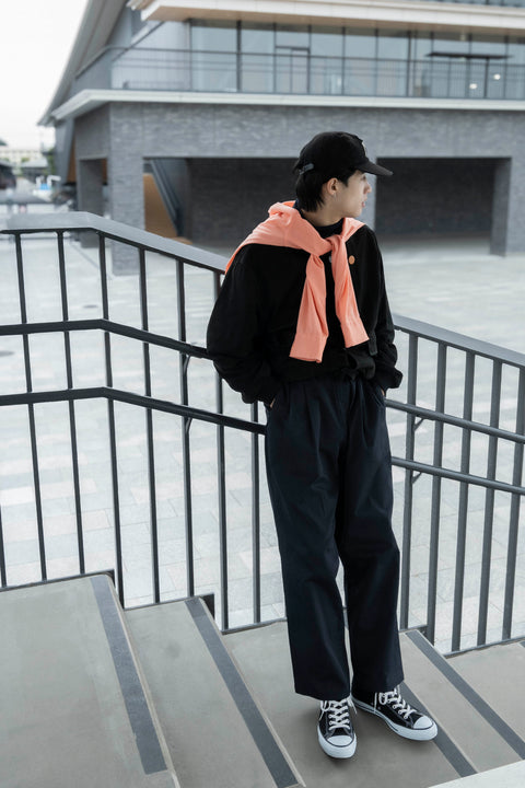 2TUCK  TAPERED WIDE TROUSERS
