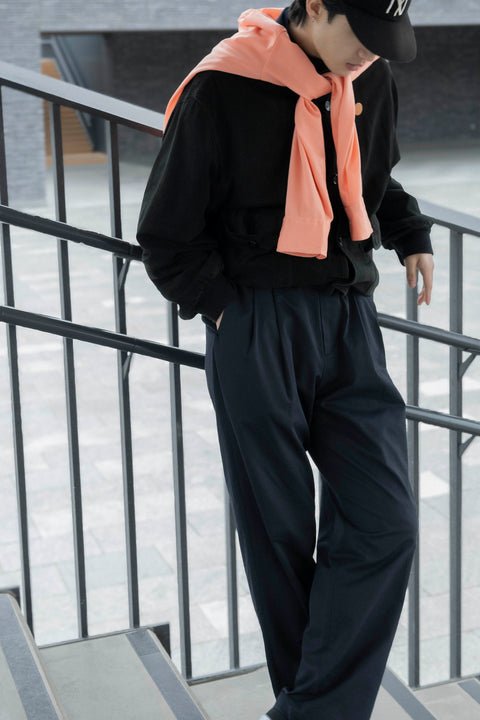 2TUCK  TAPERED WIDE TROUSERS