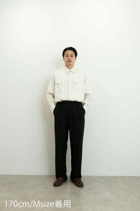 SUMMER WOOL MIX EASY PANTS