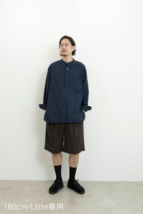 RELAX STAND COLLAR PULLOVER SHIRT