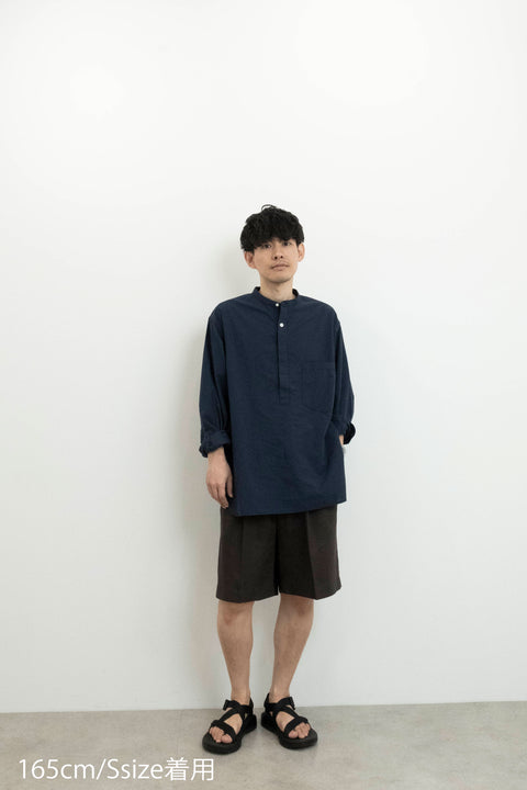 RELAX STAND COLLAR PULLOVER SHIRT
